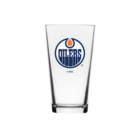 Edmonton Oilers 16oz Mixing Glass Primary Logo