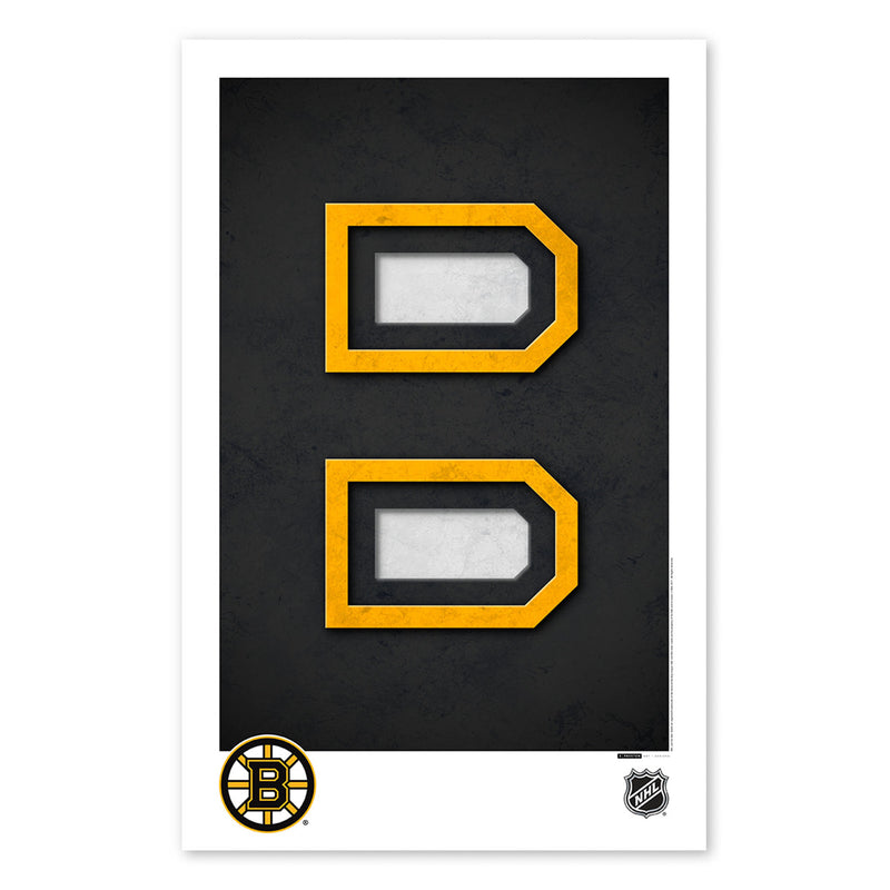 Boston Bruins Minimalist Logo 11x17 Poster Print