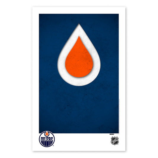 Edmonton Oilers Minimalist Logo 11x17 Poster Print
