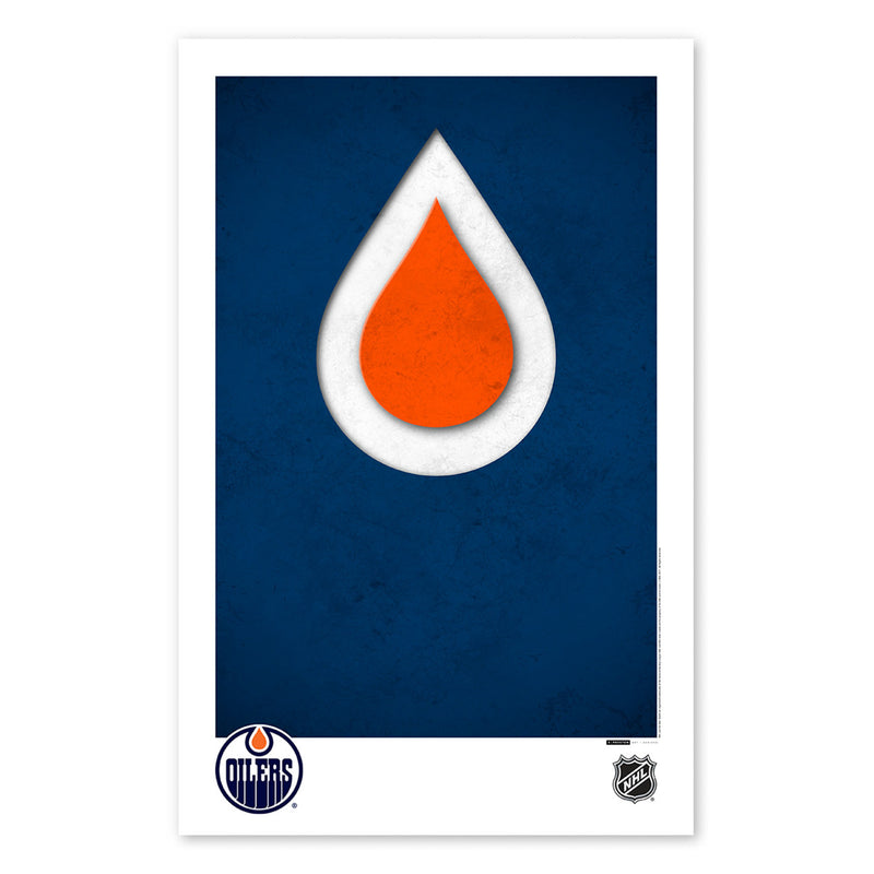 Edmonton Oilers Minimalist Logo 11x17 Poster Print