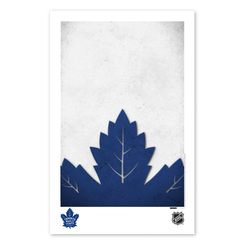 Poster print from artist S. Preston's collection of minimalist sports logos, this print features the Toronto Maple Leafs