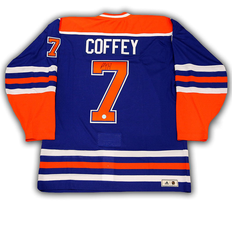 Paul Coffey Edmonton Oilers Signed Blue adidas Vintage Pro Jersey