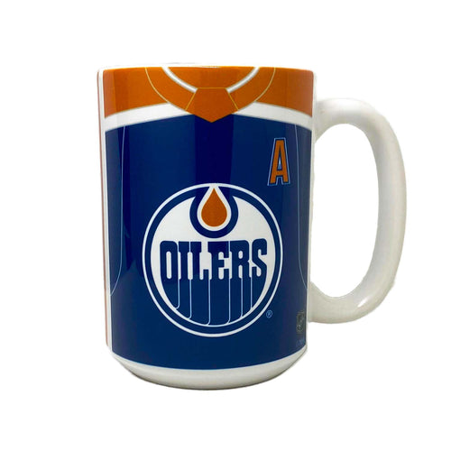 Leon Draisaitl Edmonton Oilers 15 oz Home Jersey Mug
