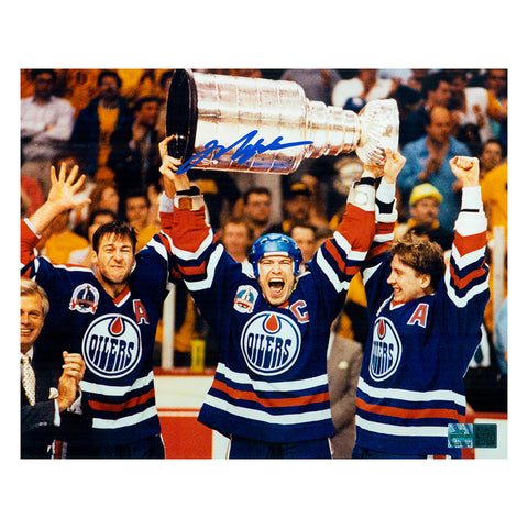 Mark Messier Oilers Signed INS 1984 8x10 Photo Framed Stanley Cup