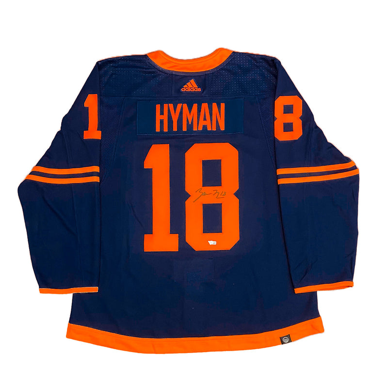 Zach Hyman Edmonton Oilers Signed Navy Alternate adidas Jersey