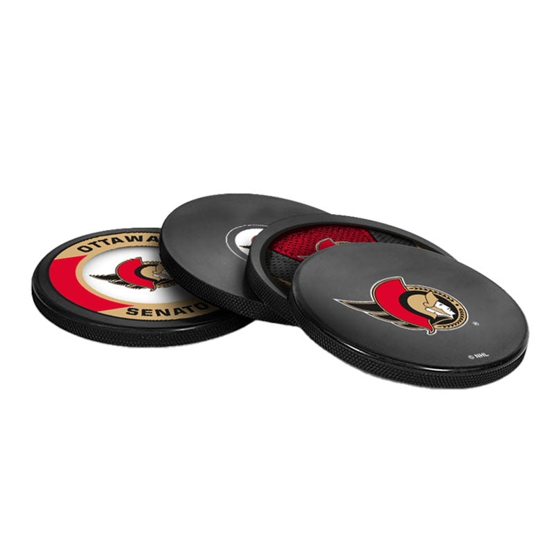 Ottawa Senators Puck Coaster Set