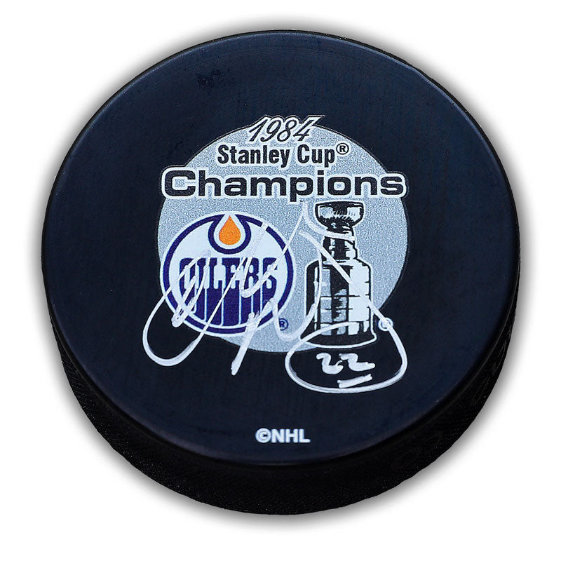 Charlie Huddy Edmonton Oilers Autographed Puck