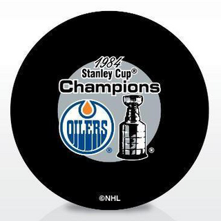Andy Moog Edmonton Oilers 1984 Champs Autographed Puck