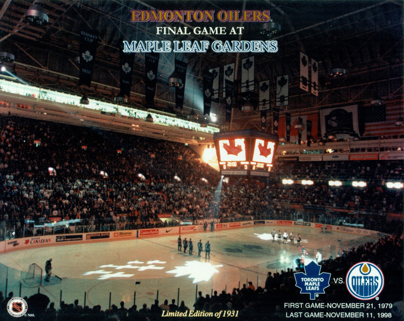 Edmonton Oilers at Maple Leaf Gardens 8x10 Photograph