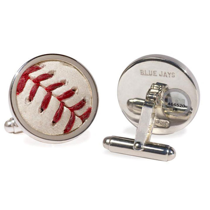 Tokens & Icons Toronto Blue Jays Game Used Baseball Cuff Links