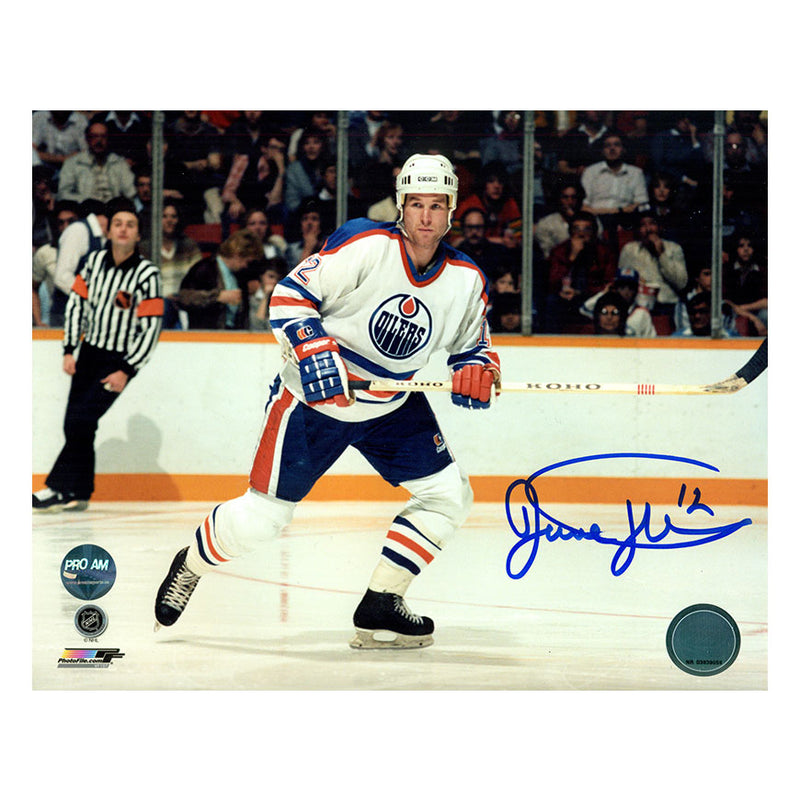 Dave Hunter Edmonton Oilers Autographed 8x10 Photo