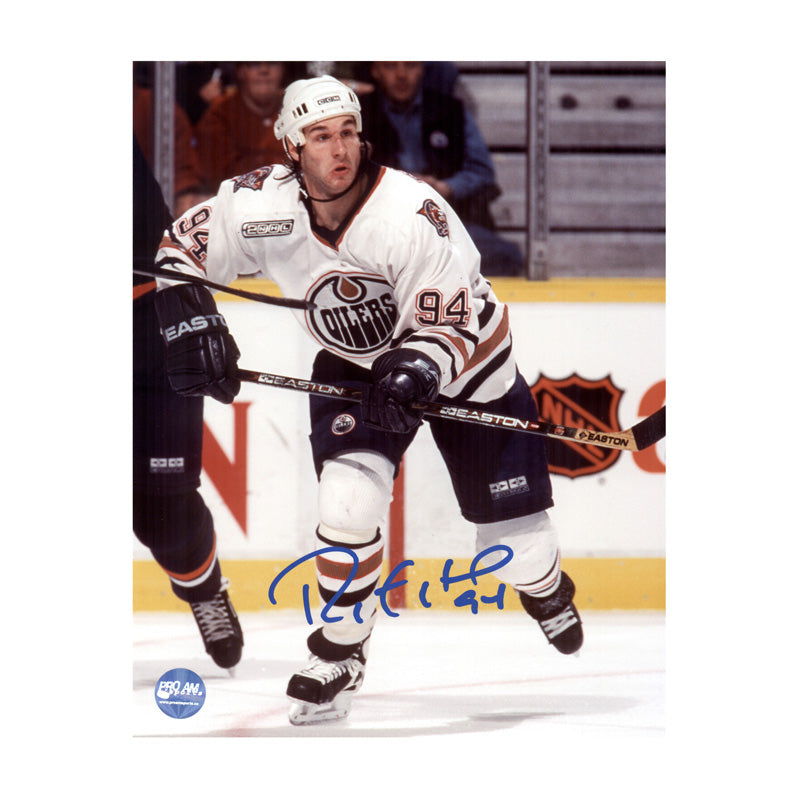Ryan Smyth Edmonton Oilers Autographed "White Action" 8x10 Photo