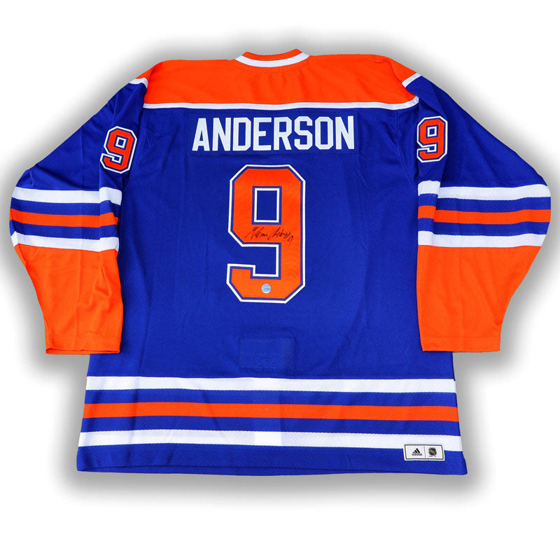 Glenn Anderson Edmonton Oilers Signed Blue adidas Vintage Pro Jersey