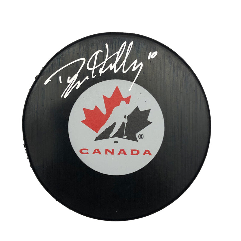 Dylan Holloway Team Canada Autographed Puck