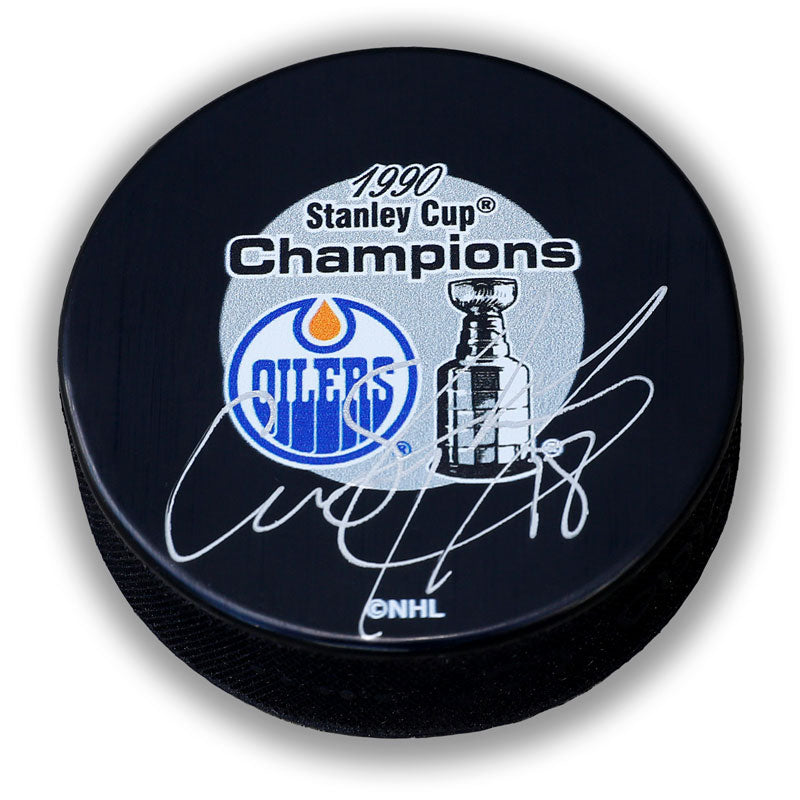 Craig Simpson Edmonton Oilers Autographed Puck
