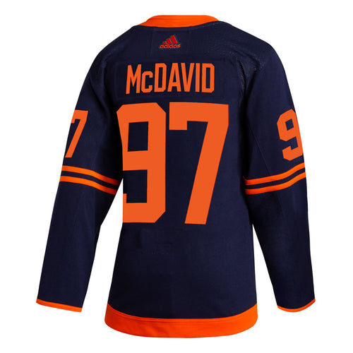 Connor McDavid Autographed & Inscribed Authentic Navy Adidas Edmonton  Oilers Alternate Jersey