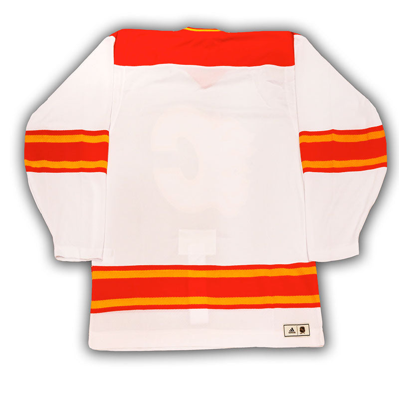 Calgary Flames White adidas Vintage Team Classics Jersey